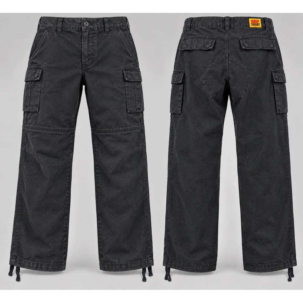 Empyre pants  Mens 30 Black Cargo  Straight Leg Adjustable Waist Drawstring Hem